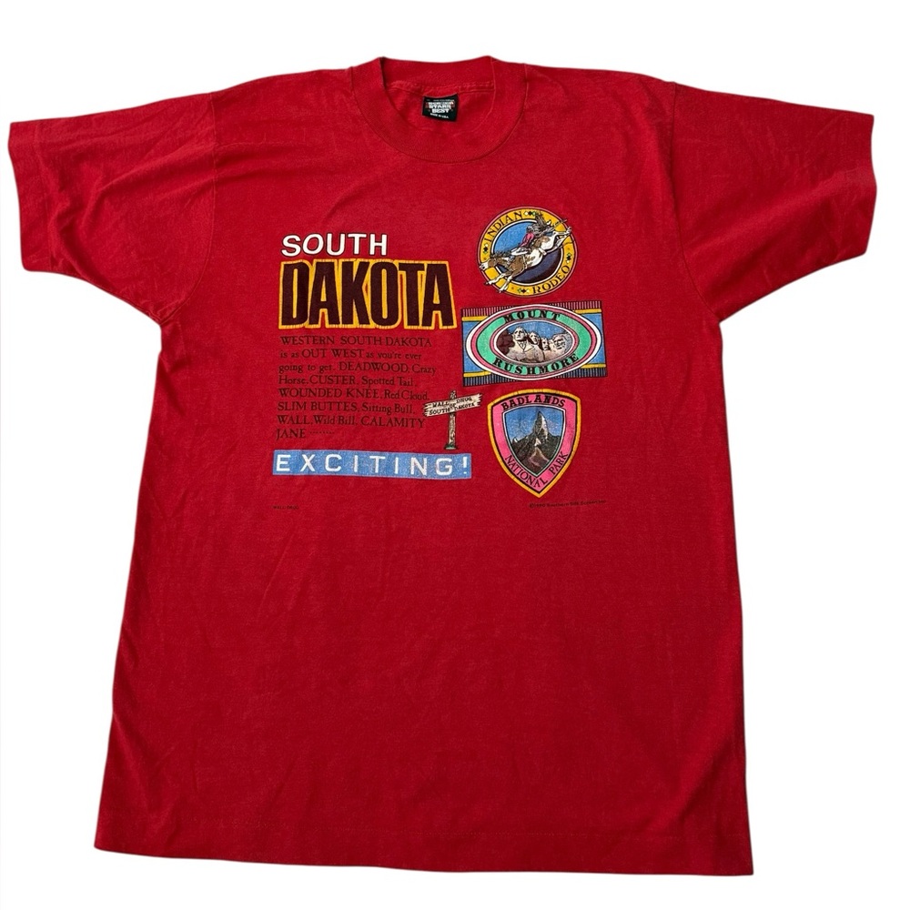Vintage South Dakota Graphic Tee USA Made 90s Large